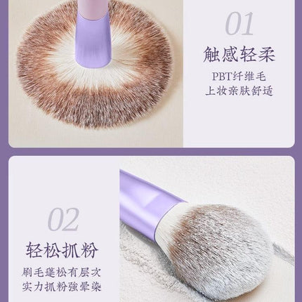 Rownyeon - Grape Purple Makeup Brush Set 13 in With Bag