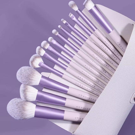 Rownyeon - Grape Purple Makeup Brush Set 13 in With Bag