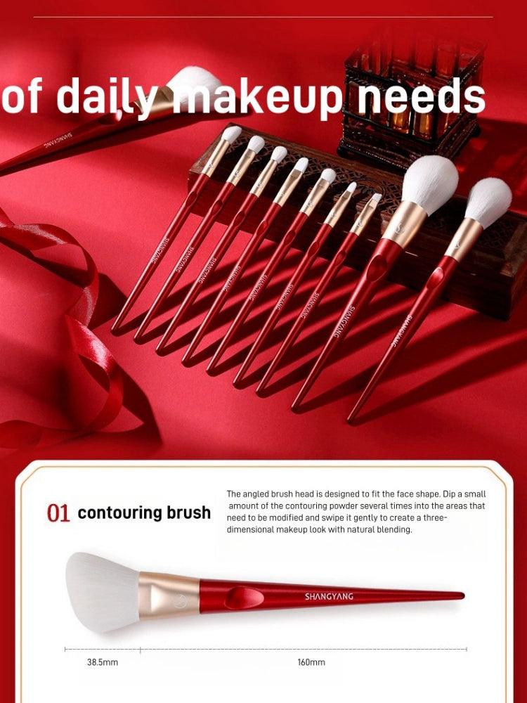 Ensemble de 10 pinceaux pour le visage Shang Yang Beauty