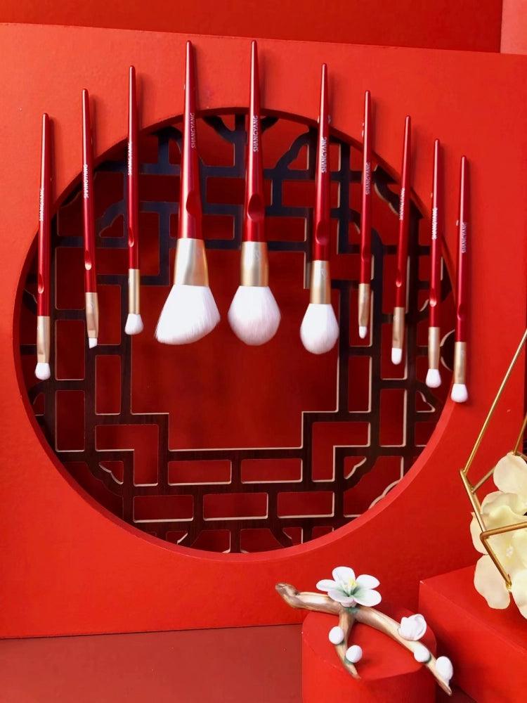 Ensemble de 10 pinceaux pour le visage Shang Yang Beauty