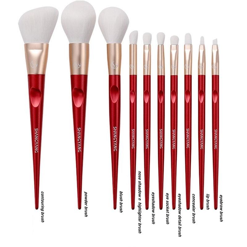 Ensemble de 10 pinceaux pour le visage Shang Yang Beauty