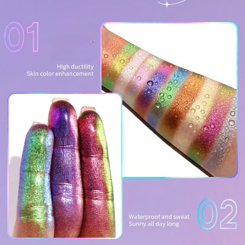 Palette de fards à paupières caméléon UCANBE 10 couleurs Solar Python 7 g