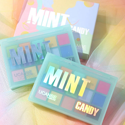 UCANBE - 15 Colors Eyeshadow Palette Mint Candy 10.8g