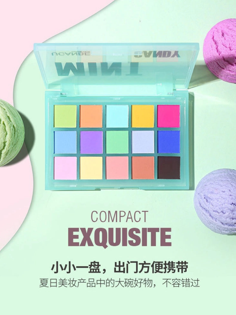 UCANBE 15色眼影盘薄荷糖色 10.8克