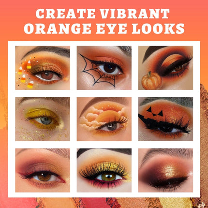 UCANBE - 15 Colors Eyeshadow Palette Sunset Orange 10.8g