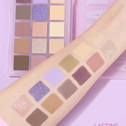 UCANBE - 15 Colors Eyeshadow Palette Taro Milktea 10.8g