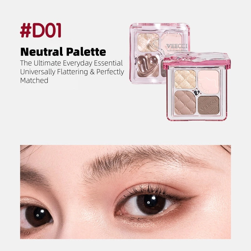Veecci - Classic Scheme 4 Colors Eyeshadow 4.6g