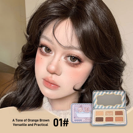 YIGUDIGU - Candy Box Postcard 6 Colors Eyeshadow Palette 6.5g