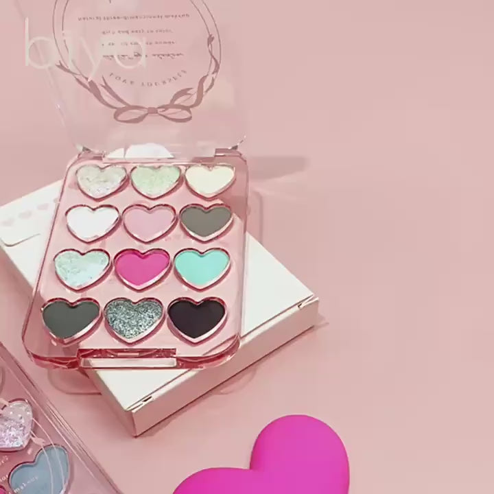 Charger la vidéo : Palette de fards à paupières BIYA Dream Ballet 12 couleurs 6,6 g
