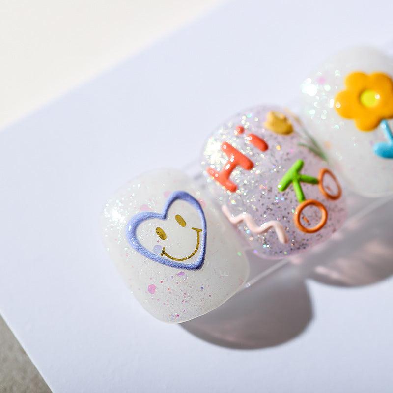 DIY Nail Stickers Nail Art MN072F - Chic Decent