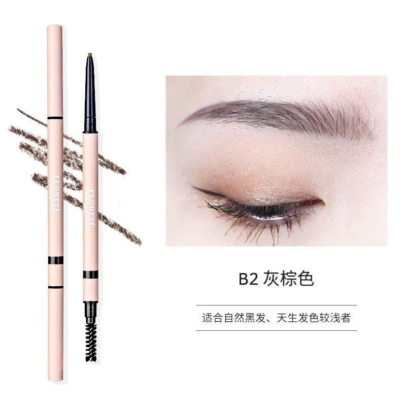 Crayon à sourcils Flortte à double extrémité pour débutants B1-B5 0,3 g