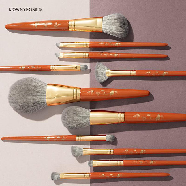 Rownyeon Happy Meeting You Portable Makeup Brush 11-in-Set RY006 - Chic Decent