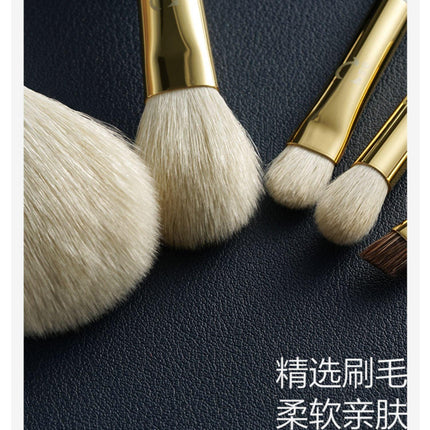Rownyeon Portable Wool Makeup Brush 5-in-Set White RY002 - Chic Decent